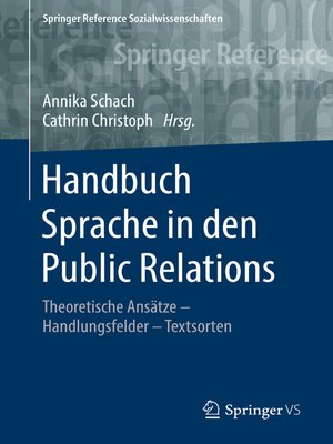 cover image of Handbuch Sprache in den Public Relations